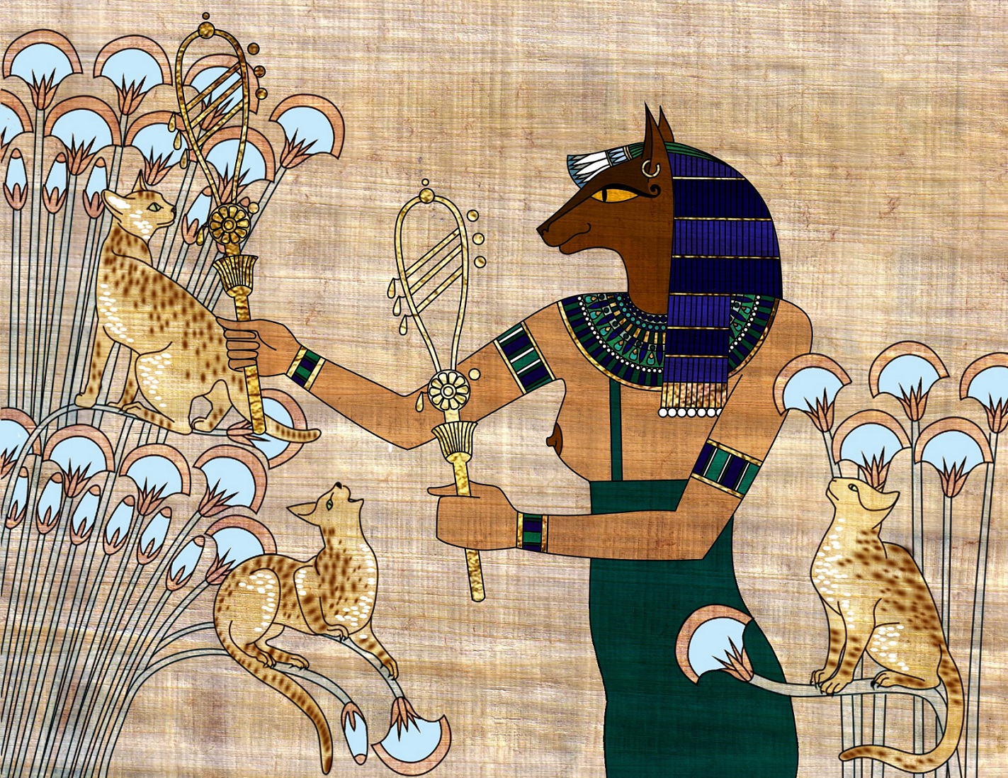 Кошки в египетском искусстве и культуре